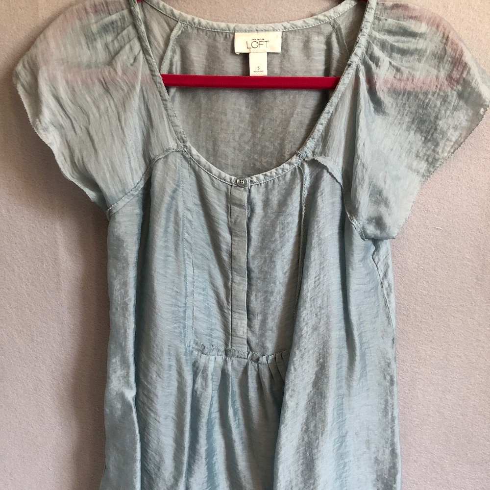 Ann Taylor LOFT Scoop-Neck Blouse